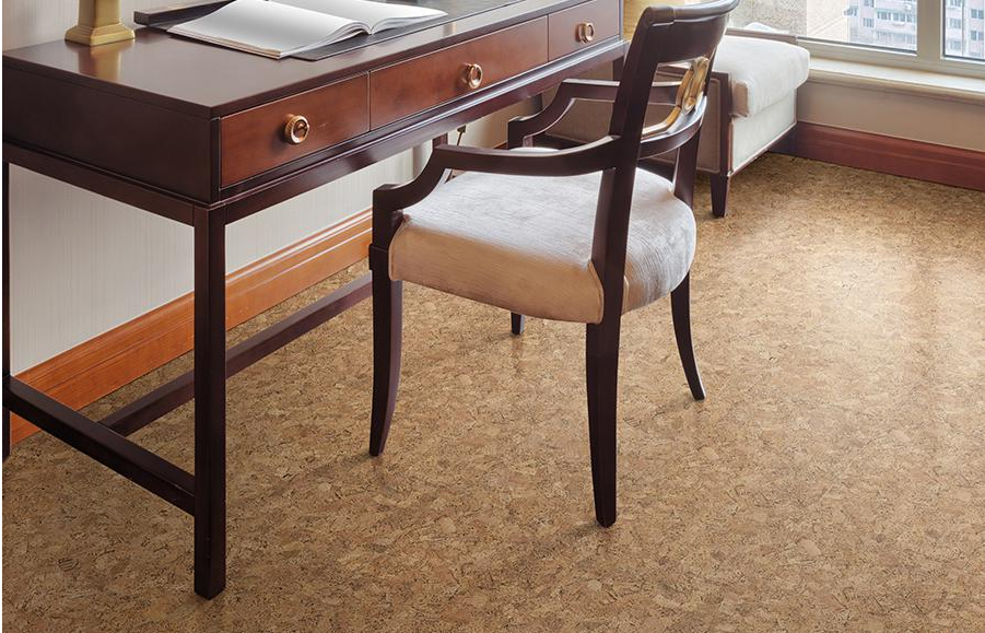 Пробковый пол клеевой Corkstyle Corkwise P999 915×305×4 фото в интерьере